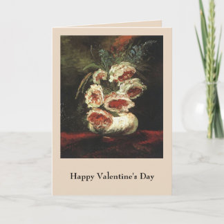Vase with Peonies by Vincent van Gogh Holiday Card