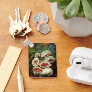 Vase with Peonies by Vincent van Gogh Key Ring