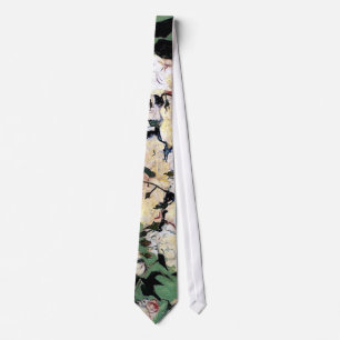 Vase with Pink Roses (F682) Van Gogh Fine Art Tie