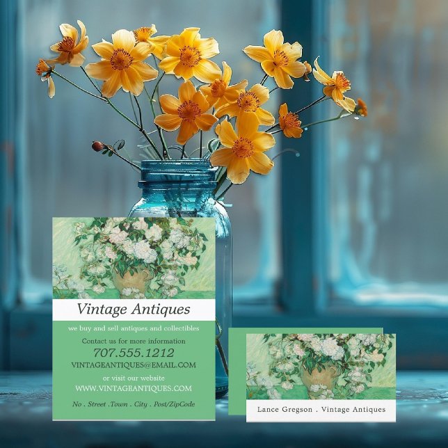 Vase With Pink Roses, Van Gogh, Antique Store Flyer (Creator Uploaded)