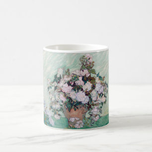 Vase with Pink Roses, Van Gogh Coffee Mug