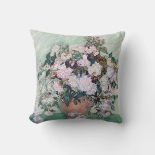 Vase with Pink Roses, Van Gogh Cushion
