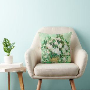 Vase with Pink Roses, Vincent Van Gogh Cushion
