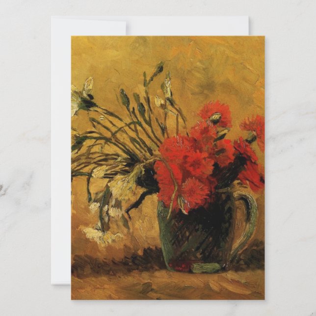 vase with red and white carnations, van Gogh (Front)