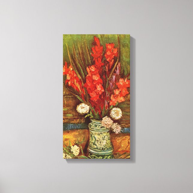 Vase with Red Gladioli by Vincent van Gogh  Canvas Print (Front)