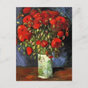 Vase with Red Poppies by Van Gogh Postcard