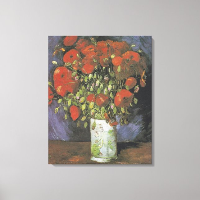 Vase with Red Poppies by Vincent van Gogh Canvas Print (Front)