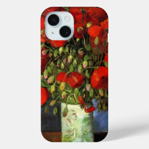 Vase with Red Poppies by Vincent van Gogh iPhone 15 Case