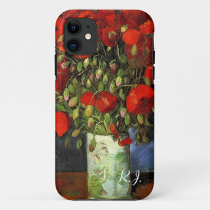 Vase with Red Poppies by Vincent van Gogh. iPhone 11 Case