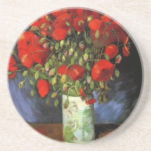 Vase with Red Poppies by Vincent van Gogh Coaster