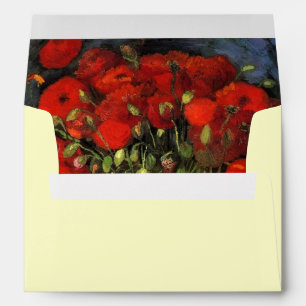 Vase with Red Poppies by Vincent van Gogh Envelopes