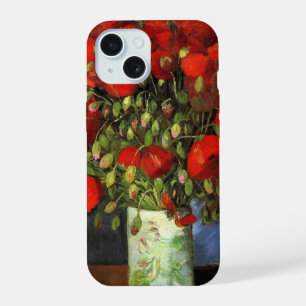 Vase with Red Poppies by Vincent van Gogh iPhone 15 Case