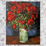 Vase with Red Poppies by Vincent van Gogh Jigsaw Puzzle<br><div class="desc">Vase with Red Poppies by Vincent van Gogh is a vintage fine art post impressionism still life floral nature painting. A beautiful bouquet of blooming red poppy flowers from the garden in a vase. This Valentine's Day say I Love You with flowers that will last a lifetime. About the artist:...</div>