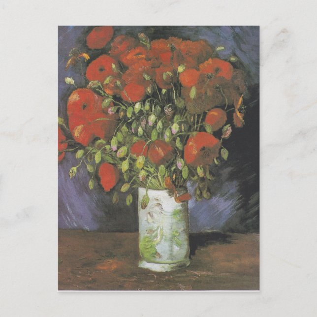Vase with Red Poppies by Vincent van Gogh Postcard (Front)
