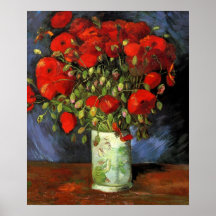 Vase with Red Poppies by Vincent Van Gogh