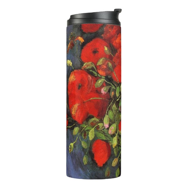 Vase with Red Poppies by Vincent van Gogh Thermal Tumbler (Rotated Left)