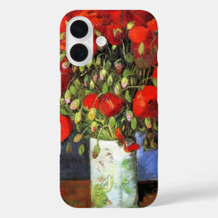 Vase with Red Poppies painting by Van Gogh iPhone 16 Case
