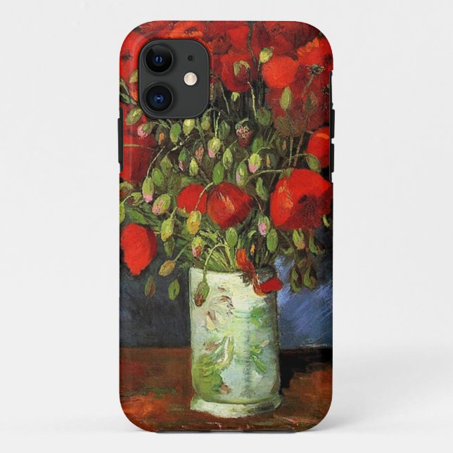 Vase with Red Poppies Vincent van Gogh Case-Mate iPhone Case (Back)