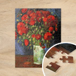 Vase with Red Poppies | Vincent Van Gogh Jigsaw Puzzle<br><div class="desc">Vase with Red Poppies by Dutch artist Vincent Van Gogh. Original fine art painting is an oil on canvas depicting a still life of bright red flowers. 

Use the design tools to add custom text or personalise the image.</div>
