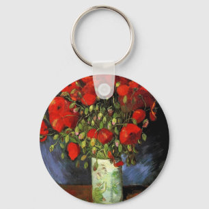 Vase with Red Poppies Vincent van Gogh Key Ring