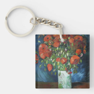 Vase with Red Poppies Vincent van Gogh Key Ring