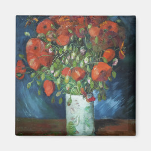 Vase with Red Poppies Vincent van Gogh    Magnet