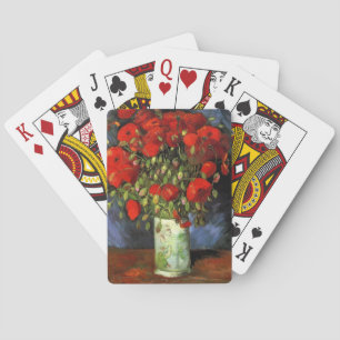 Vase with Red Poppies Vincent van Gogh Playing Cards