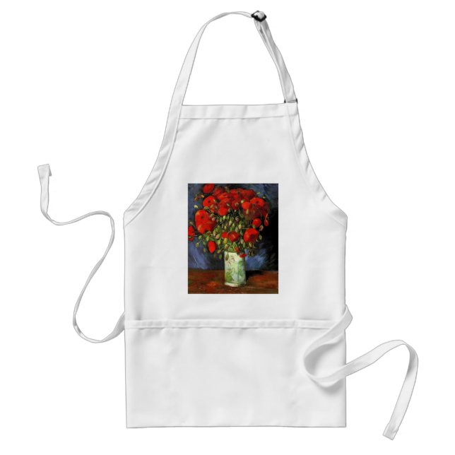 Vase with Red Poppies Vincent van Gogh Standard Apron (Front)