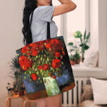 Vase with Red Poppies | Vincent van Gogh Tote Bag<br><div class="desc">Vase with Red Poppies by Vincent van Gogh is a captivating still-life painting that highlights the artist’s vibrant use of colour and expressive brushwork. The painting features a simple earthen vase filled with bold, crimson poppies, set against a textured, muted background. The contrast between the vivid flowers and the subdued...</div>