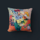 Vase with Roses and Anemones, Van Gogh Cushion<br><div class="desc">Vincent Willem van Gogh (30 March 1853 – 29 July 1890) was a Dutch post-impressionist painter who is among the most famous and influential figures in the history of Western art. In just over a decade, he created about 2, 100 artworks, including around 860 oil paintings, most of which date...</div>