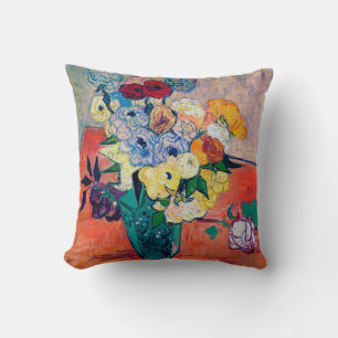 Vase with Roses and Anemones, Van Gogh Cushion