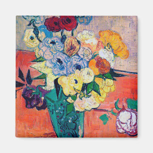 Vase with Roses and Anemones, Van Gogh Magnet