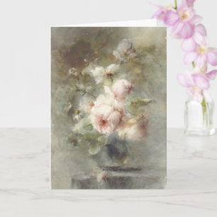 Vase with roses card