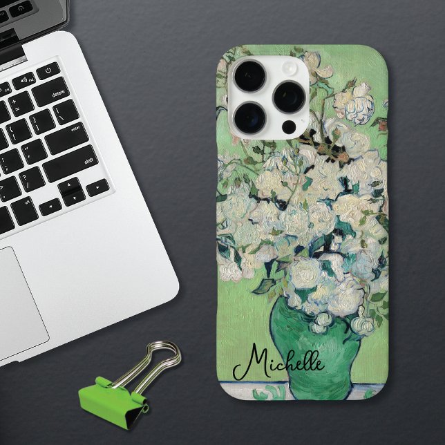 Vase with Roses Monogram Van Gogh Case-Mate iPhone Case (Creator Uploaded)