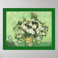 Vase with Roses Post-Impressionist Poster