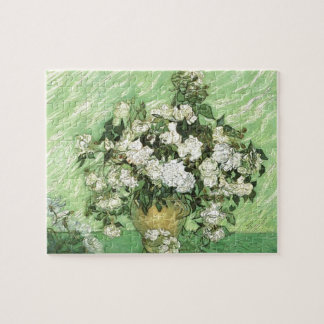 Vase with Roses - Van Gogh Painting Art Vintage Jigsaw Puzzle