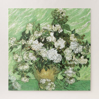Vase with Roses - Van Gogh Painting Art Vintage Jigsaw Puzzle