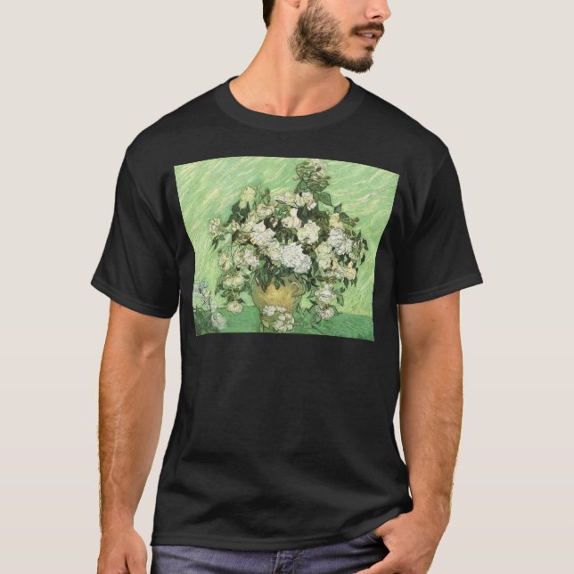 Vase with Roses - Van Gogh T-Shirt (Front)