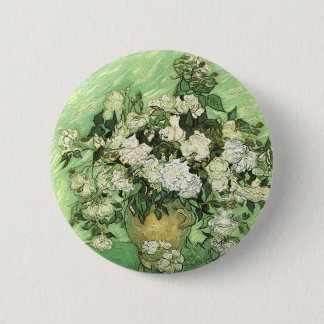 Vase with Roses, Vincent van Gogh 1890 6 Cm Round Badge