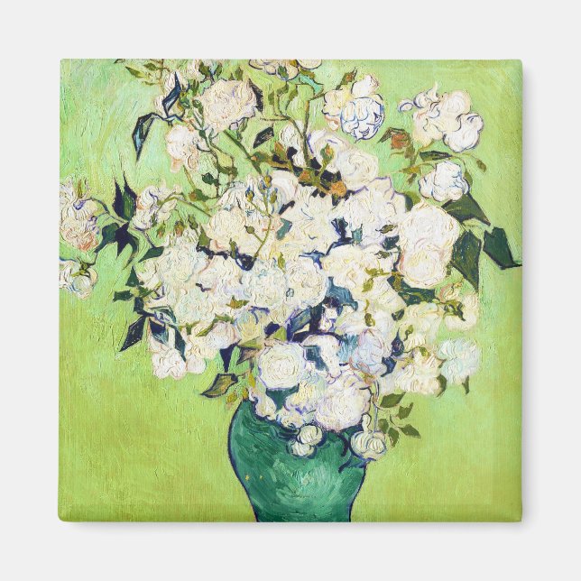 Vase with Roses Vincent Van Gogh painting Magnet (Front)