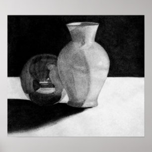 Vase with Sphere Poster
