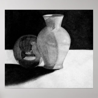 Vase with Sphere Poster