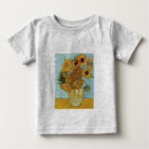Vase with Twelve Sunflowers by Van Gogh Baby T-Shirt