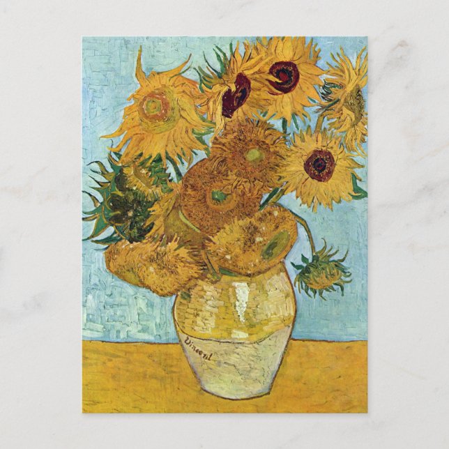 Vase with Twelve Sunflowers by Van Gogh Postcard (Front)