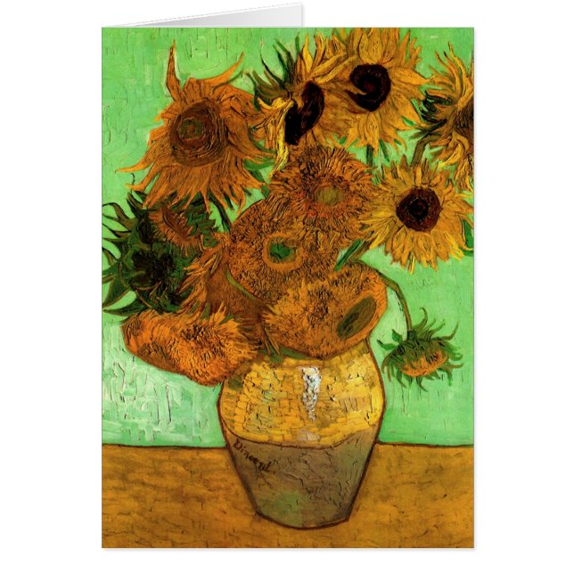 Vase with Twelve Sunflowers by Vincent van Gogh (Front)