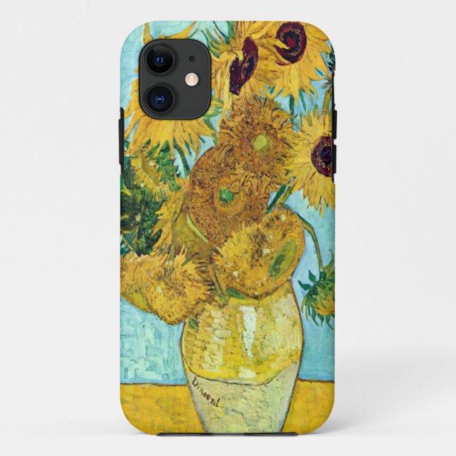 Vase With Twelve Sunflowers By Vincent Van Gogh Case-Mate iPhone Case (Back)