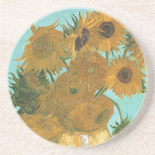 Vase with Twelve Sunflowers by Vincent van Gogh Coaster