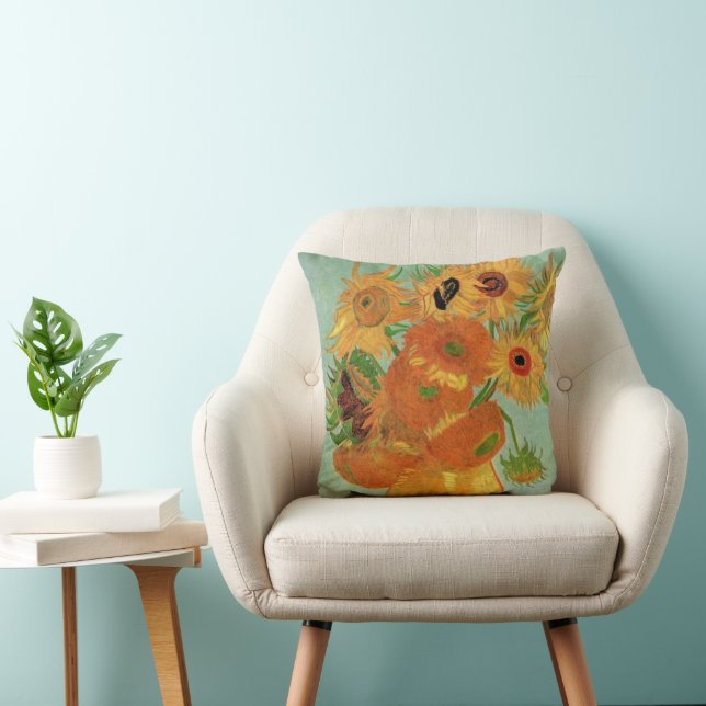 Vase with Twelve Sunflowers by Vincent van Gogh Cushion (Chair)