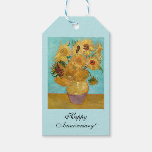 Vase with Twelve Sunflowers by Vincent Van Gogh Gift Tags