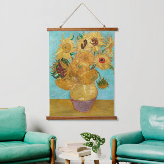Vase with Twelve Sunflowers by Vincent Van Gogh Hanging Tapestry